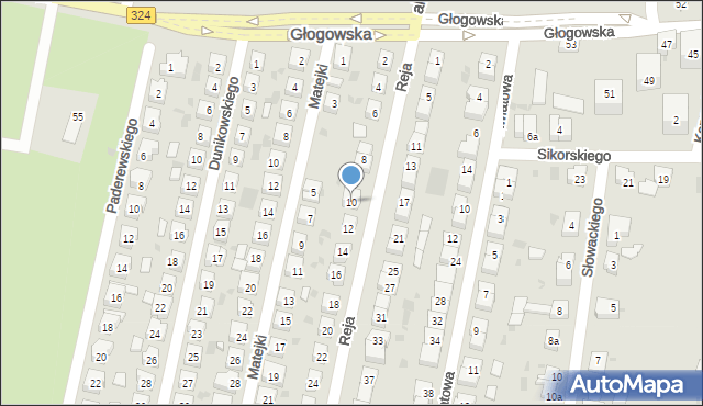Góra, Reja Mikołaja, 10, mapa Góra