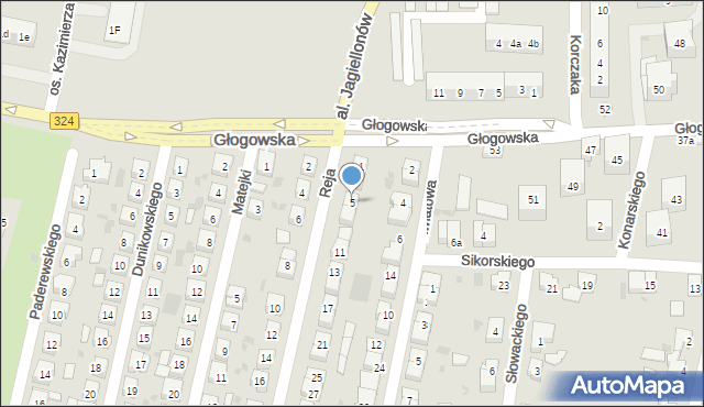 Góra, Reja Mikołaja, 5, mapa Góra
