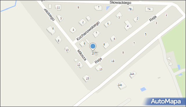 Górowo Iławeckie, Reja Mikołaja, 10, mapa Górowo Iławeckie
