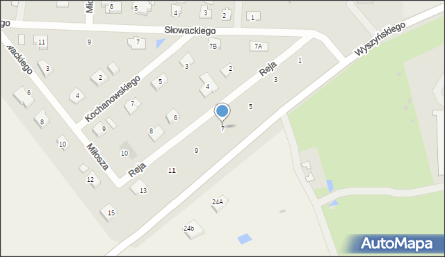 Górowo Iławeckie, Reja Mikołaja, 7, mapa Górowo Iławeckie