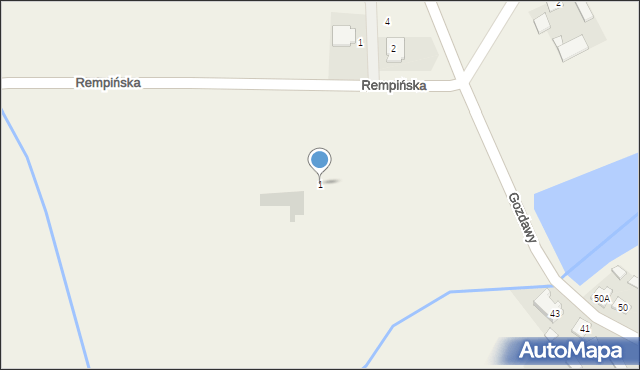 Gozdowo, Rempińska, 1, mapa Gozdowo