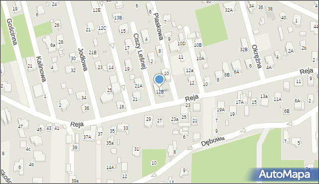 Granica, Reja Mikołaja, 12B, mapa Granica