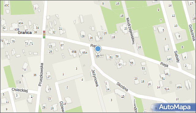 Granica, Reja Mikołaja, 65, mapa Granica