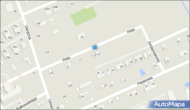 Grodzisk Mazowiecki, Reja Mikołaja, 11, mapa Grodzisk Mazowiecki