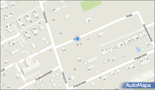 Grodzisk Mazowiecki, Reja Mikołaja, 15, mapa Grodzisk Mazowiecki