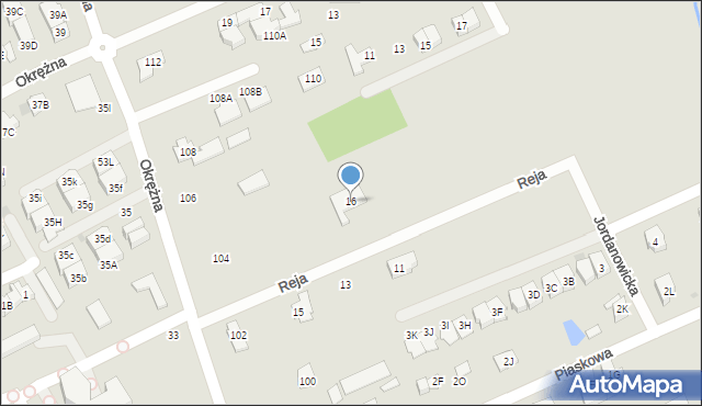 Grodzisk Mazowiecki, Reja Mikołaja, 16, mapa Grodzisk Mazowiecki