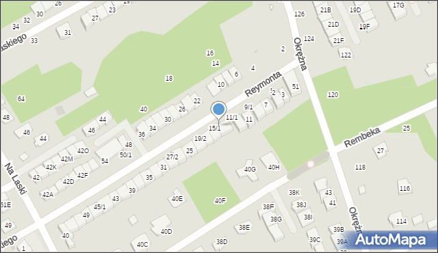 Grodzisk Mazowiecki, Reymonta Władysława, 13/2, mapa Grodzisk Mazowiecki