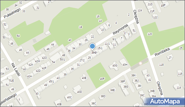 Grodzisk Mazowiecki, Reymonta Władysława, 21/1, mapa Grodzisk Mazowiecki