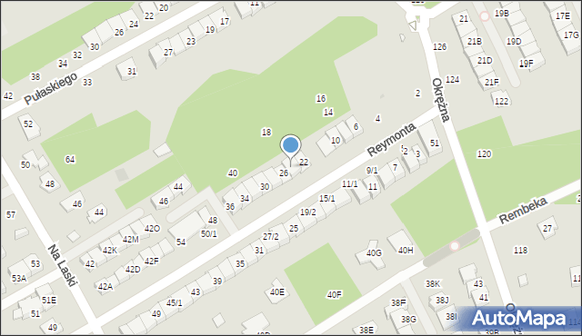 Grodzisk Mazowiecki, Reymonta Władysława, 24, mapa Grodzisk Mazowiecki