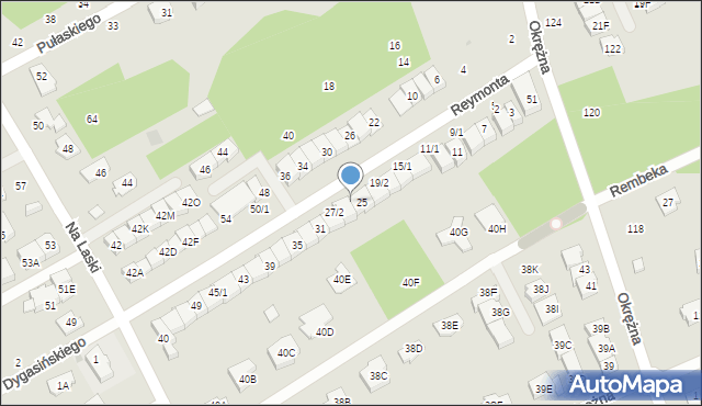 Grodzisk Mazowiecki, Reymonta Władysława, 25/1, mapa Grodzisk Mazowiecki
