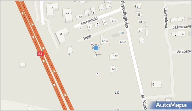 Grójec, Reja Mikołaja, 3, mapa Grójec