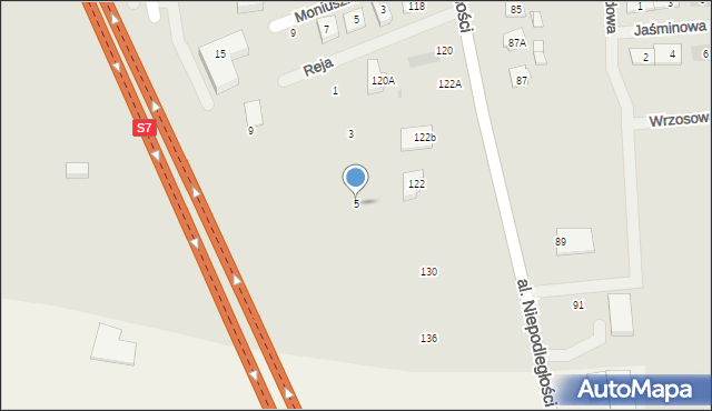 Grójec, Reja Mikołaja, 5, mapa Grójec