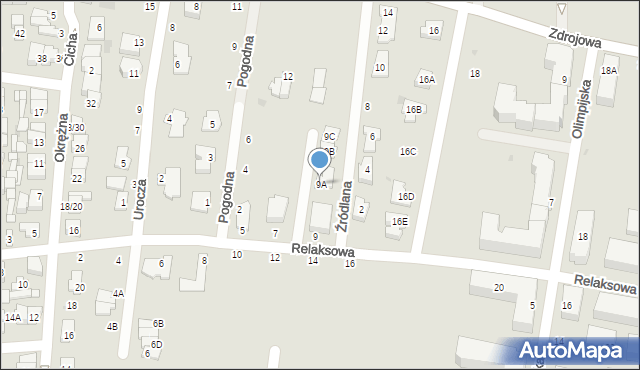 Grójec, Relaksowa, 9A, mapa Grójec