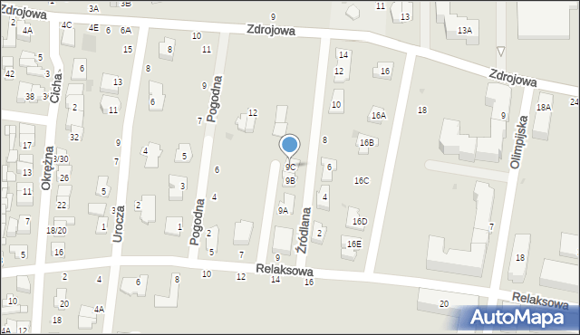 Grójec, Relaksowa, 9C, mapa Grójec