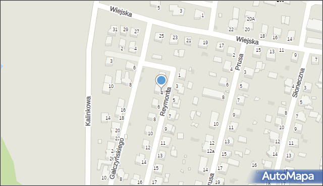Grudziądz, Reymonta Władysława, 4, mapa Grudziądza
