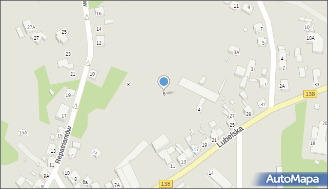 Gubin, Repatriantów, 6, mapa Gubin