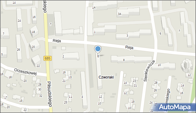 Hajnówka, Reja Mikołaja, 6, mapa Hajnówka