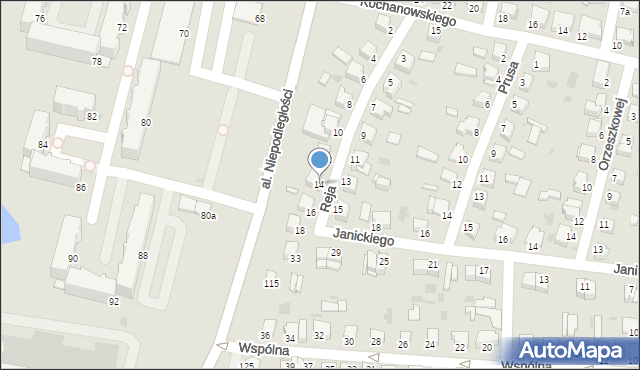 Inowrocław, Reja Mikołaja, 14, mapa Inowrocławia