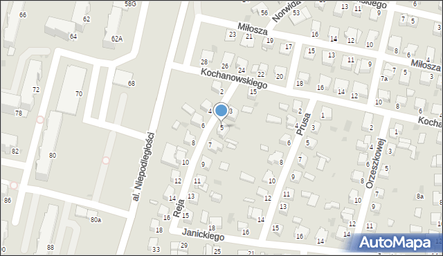 Inowrocław, Reja Mikołaja, 5, mapa Inowrocławia