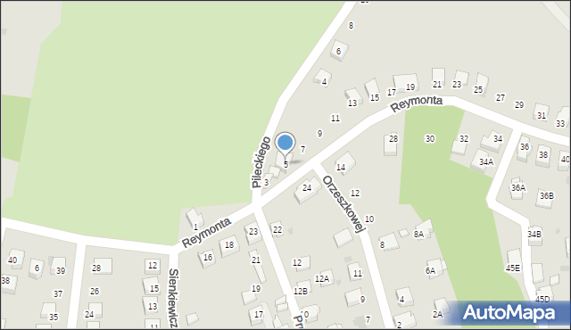 Jastrzębie-Zdrój, Reymonta Władysława, 5, mapa Jastrzębie-Zdrój