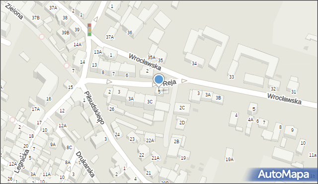 Jawor, Reja Mikołaja, 5, mapa Jawor