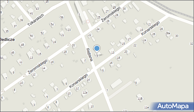 Jedlicze, Rejtana Tadeusza, 3, mapa Jedlicze