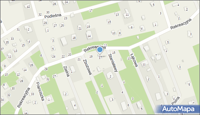 Jedlicze A, Rekreacyjna, 17, mapa Jedlicze A