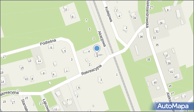 Jedlicze B, Rekreacyjna, 2, mapa Jedlicze B