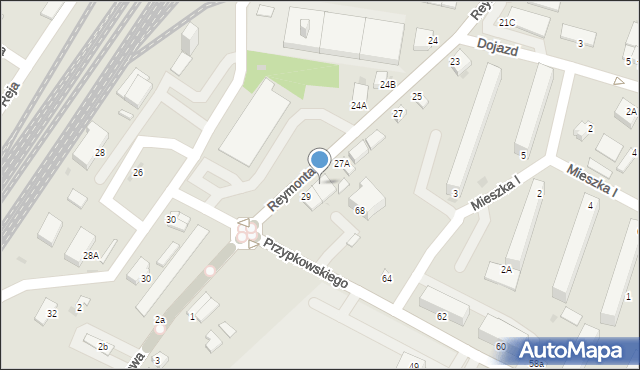 Jędrzejów, Reymonta Władysława, 29A, mapa Jędrzejów