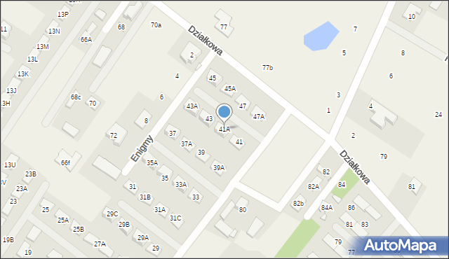 Józefosław, Rekreacyjna, 41A, mapa Józefosław