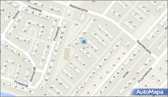 Józefosław, Rekreacyjna, 4l, mapa Józefosław