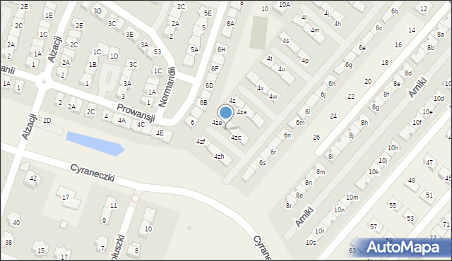 Józefosław, Rekreacyjna, 4zd, mapa Józefosław