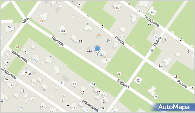 Józefów, Rejtana Tadeusza, 21b, mapa Józefów