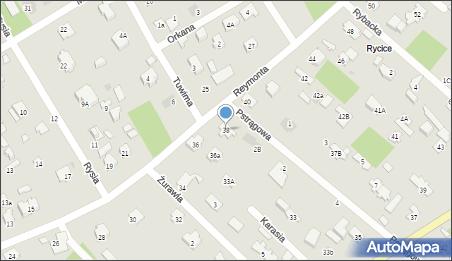 Józefów, Reymonta Władysława, 38, mapa Józefów