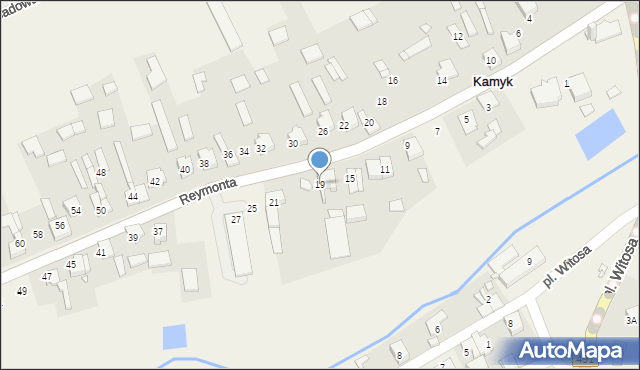 Kamyk, Reymonta Władysława, 19, mapa Kamyk