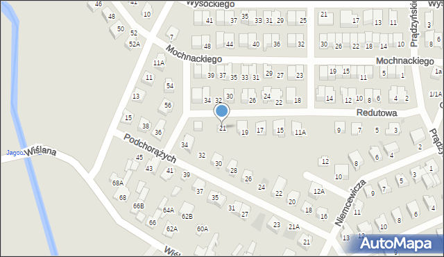 Karczew, Redutowa, 21, mapa Karczew