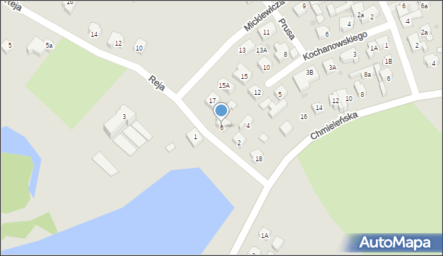 Kartuzy, Reja Mikołaja, 6, mapa Kartuzy