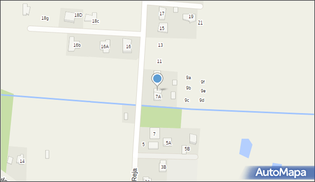 Kąty, Reja Mikołaja, 7B, mapa Kąty