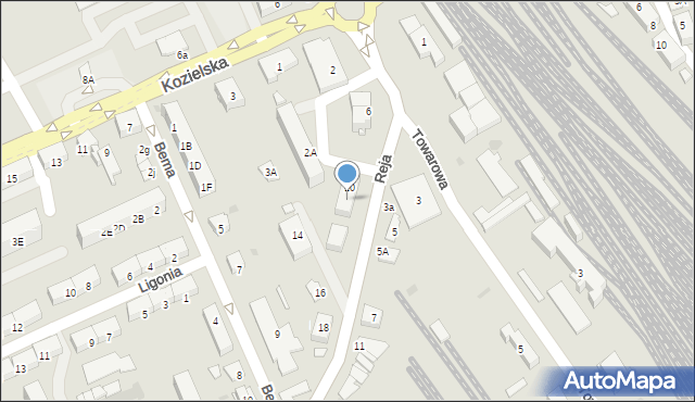 Kędzierzyn-Koźle, Reja Mikołaja, 12, mapa Kędzierzyna-Koźle