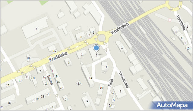 Kędzierzyn-Koźle, Reja Mikołaja, 2, mapa Kędzierzyna-Koźle