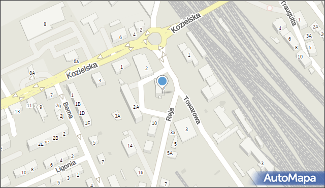 Kędzierzyn-Koźle, Reja Mikołaja, 8, mapa Kędzierzyna-Koźle