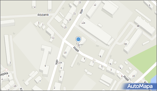 Kętrzyn, Reja Mikołaja, 10, mapa Kętrzyn