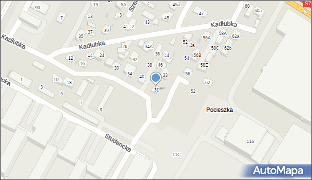 Kielce, Reja Mikołaja, 31, mapa Kielc