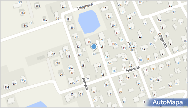 Kleosin, Reja Mikołaja, 13, mapa Kleosin