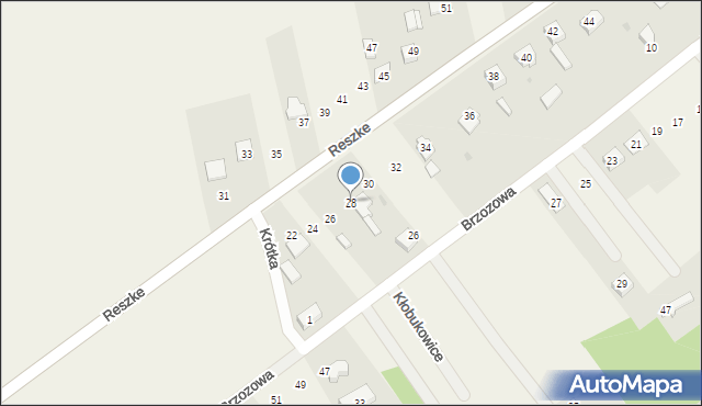 Kłobukowice, Reszke Edwarda, 28, mapa Kłobukowice