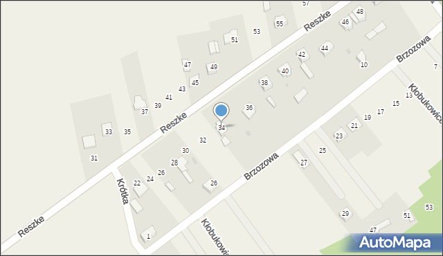 Kłobukowice, Reszke Edwarda, 34, mapa Kłobukowice