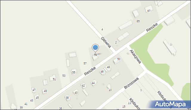 Kłobukowice, Reszke Edwarda, 59, mapa Kłobukowice