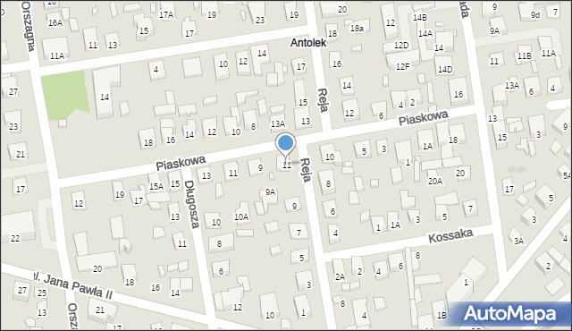 Kobyłka, Reja Mikołaja, 11, mapa Kobyłka