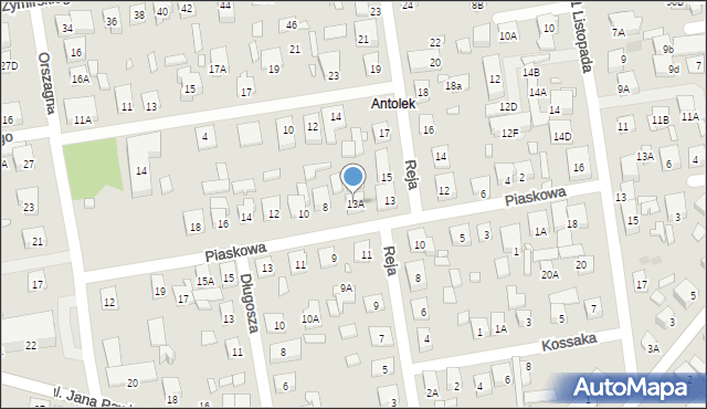 Kobyłka, Reja Mikołaja, 13A, mapa Kobyłka