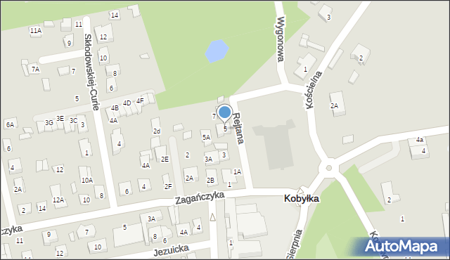 Kobyłka, Rejtana Tadeusza, 5, mapa Kobyłka